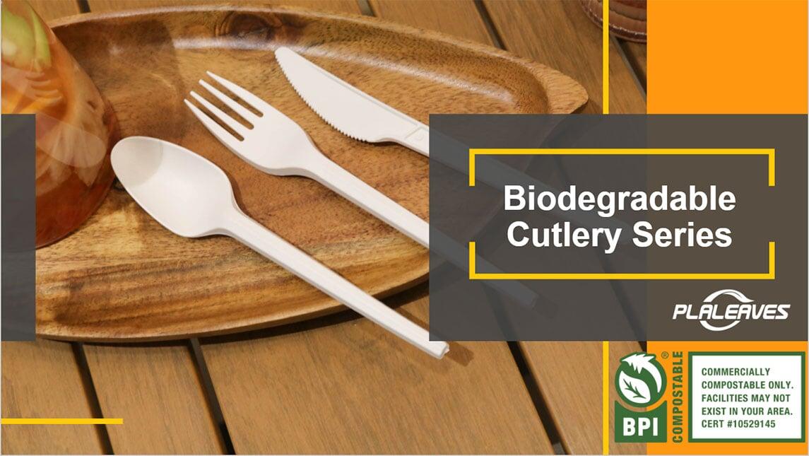 PLA and Corn Starch Biodegradable Cutlery Manufacturer PLALEAVES